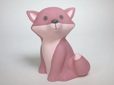 roze framboos framboise vos c&eacute;sar led nacht lamp fox