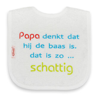 papa denkt dat hij de baas is, dat is zo schattig