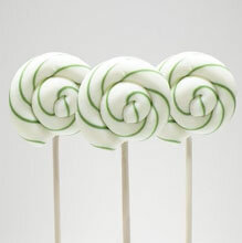 artisanale swirl lolly wit fijn groen