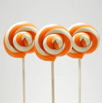 swirl lolly wit oranje