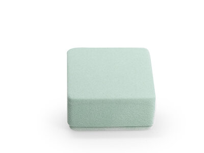 eucalyptus groen vierkant suede doos