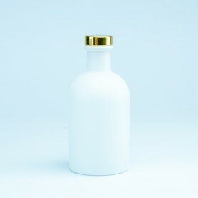 luxe fles wit met goud dop