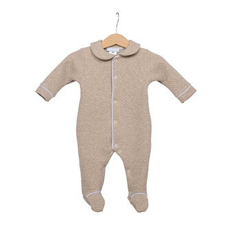 beige pyjama losange